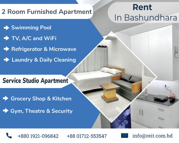 furnished-serviced-apartment-two-room-rent-in-bashundhara-ra-big-0